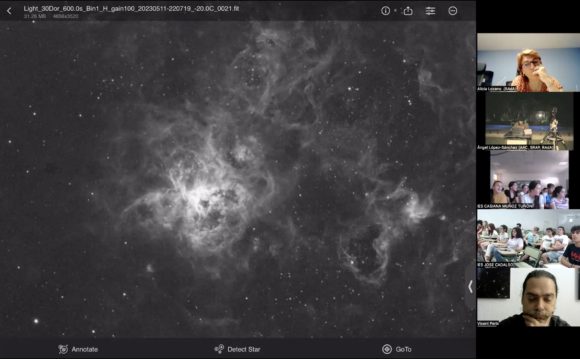 Observación astronómica virtual bajo los cielos del Sur